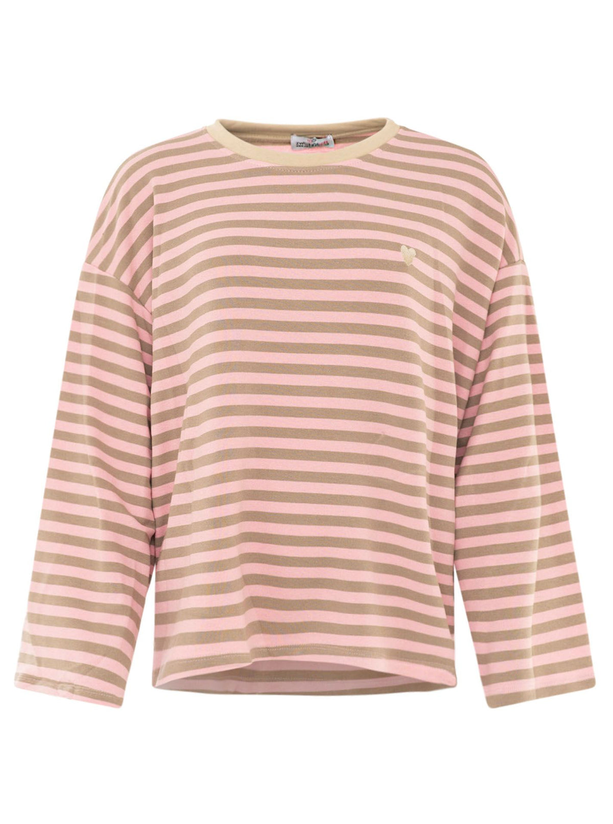 💕 Zwillingsherz Longsleeve "Streifen & Herz"