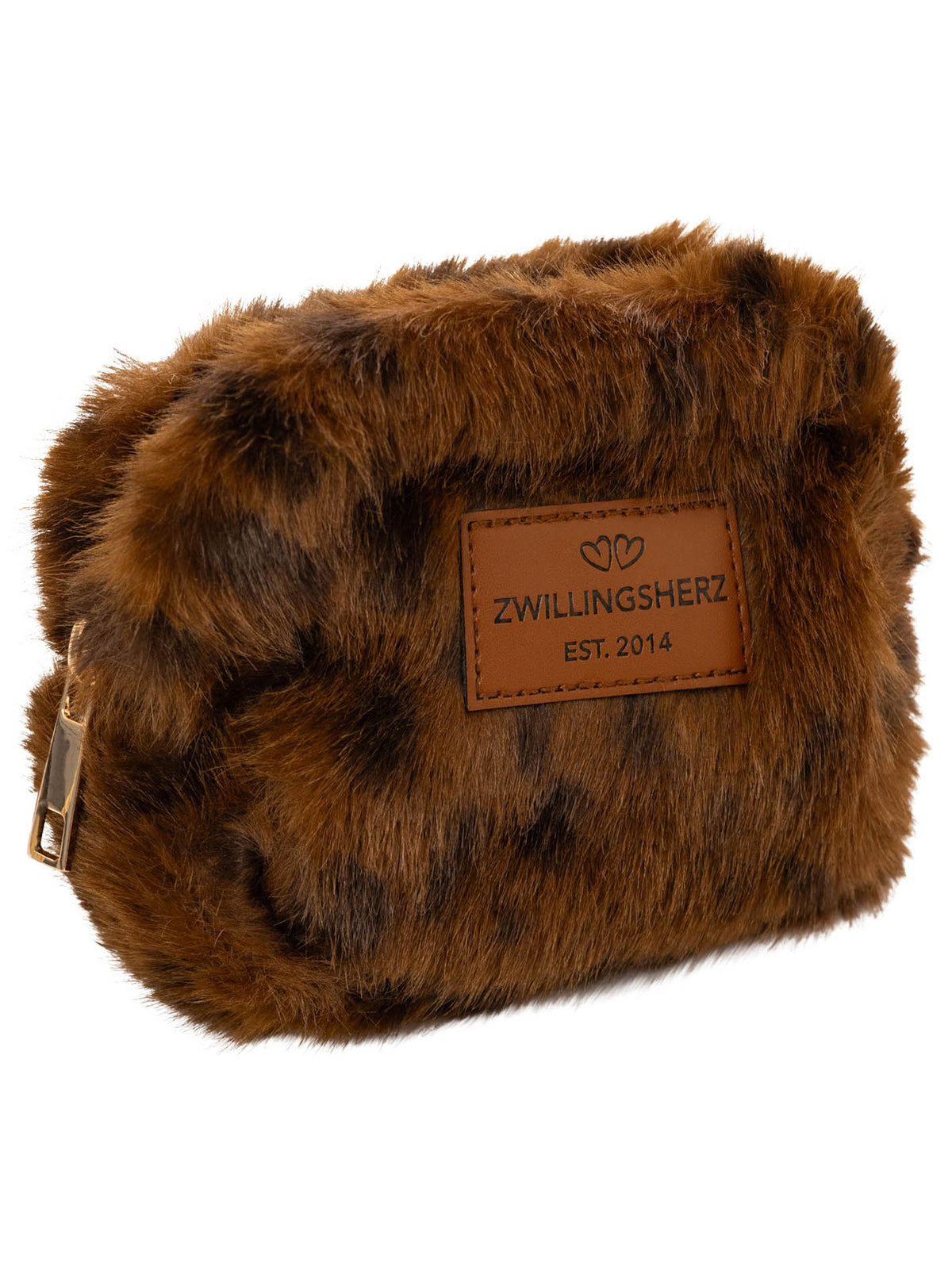 💕 Zwillingsherz Kosmetiktasche Fake Fur "Leo" in 3 Farben