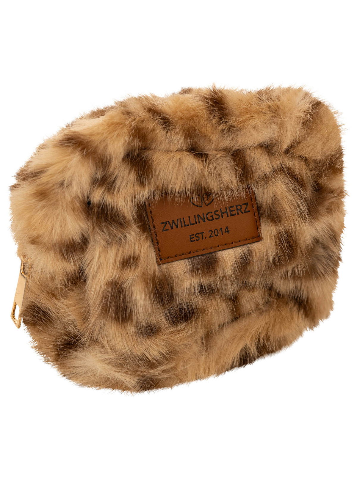 💕 Zwillingsherz Kosmetiktasche Fake Fur "Leo" in 3 Farben