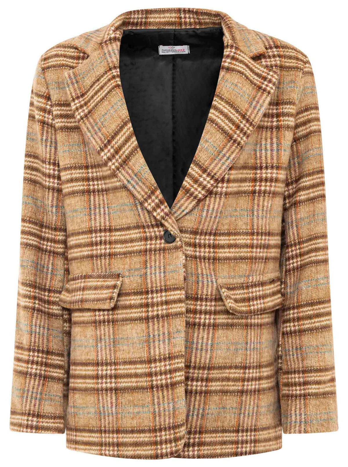 💕 Zwillingsherz Blazer "Herbstkaro"