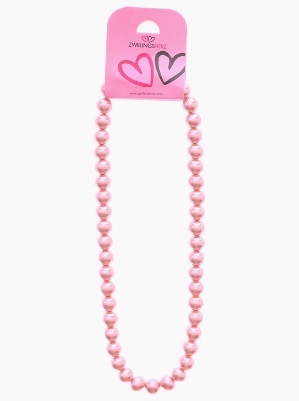 💕 Zwillingsherz Kette "Summer Pearls" Rosa