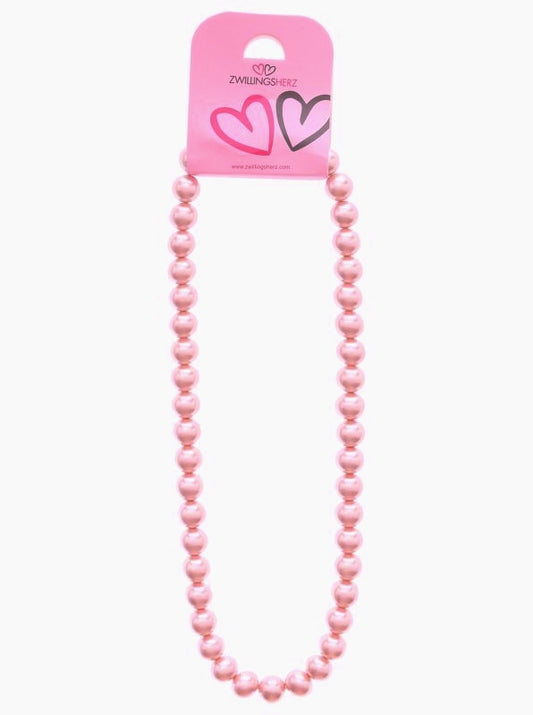 💕 Zwillingsherz Kette "Summer Pearls" Rosa