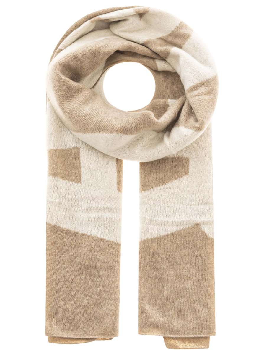 💕 Zwillingsherz XXL Schal "Amour" 100 % Cashmere Kaschmir Hellbeige Dunkelbeige