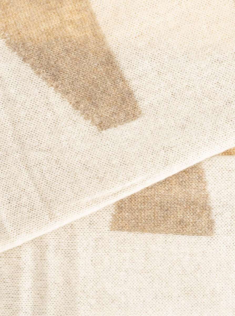 💕 Zwillingsherz XXL Schal "Amour" 100 % Cashmere Kaschmir Hellbeige Dunkelbeige
