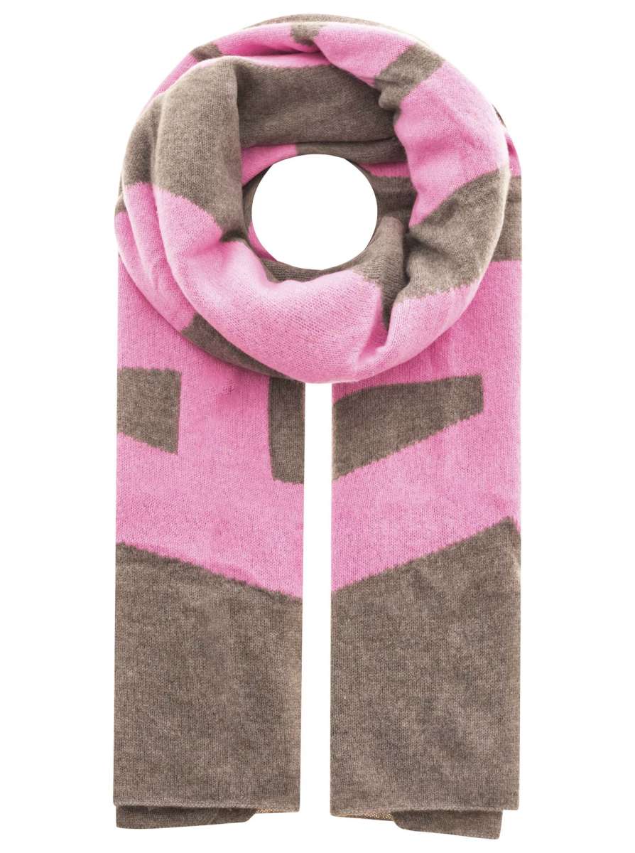 💕 Zwillingsherz XXL Schal "Amour" 100 % Cashmere Kaschmir Taupe Bubblegum