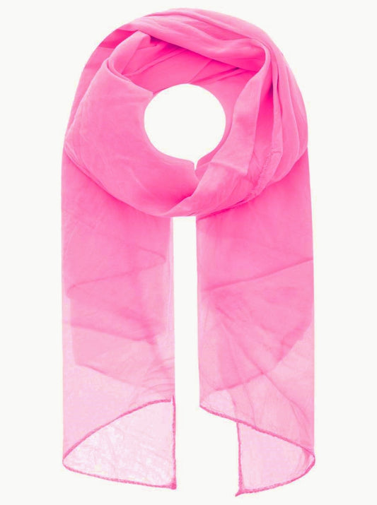 Schal Tuch "Basic Uni" Baumwolle Seide Pink