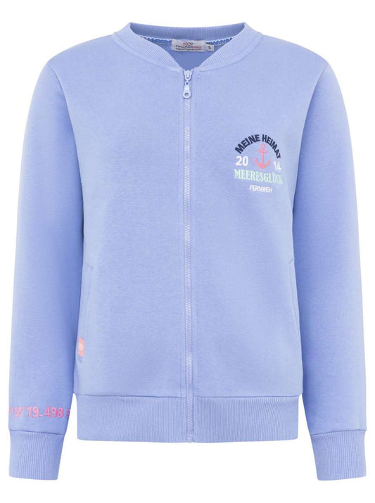 💕 Zwillingsherz Sweatbomberjacke "Meine Heimat" Hellblau