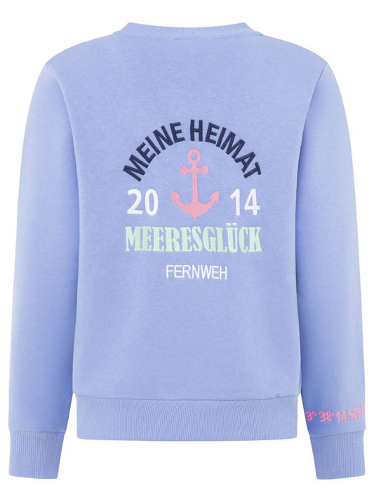 💕 Zwillingsherz Sweatbomberjacke "Meine Heimat" Hellblau