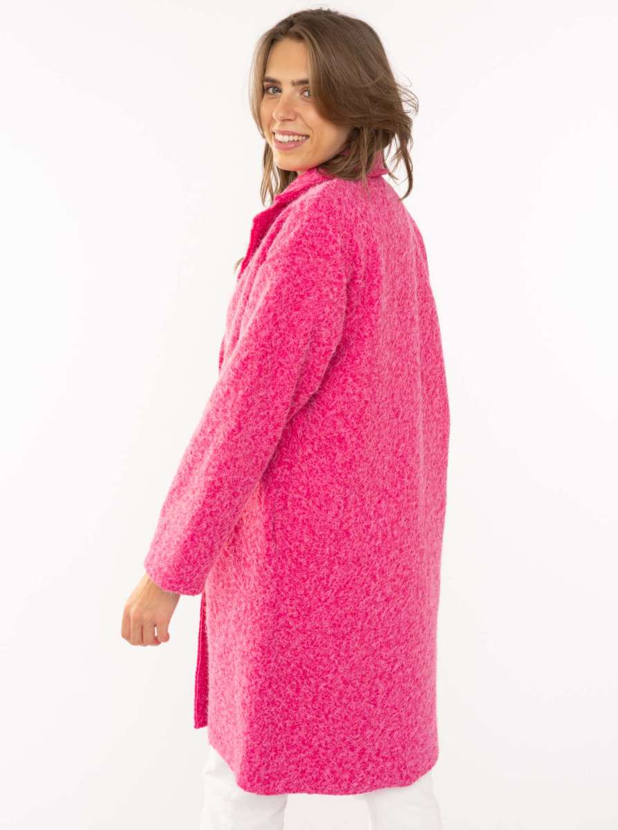 💕 Zwillingsherz Mantel "Flauschig" Neonpink