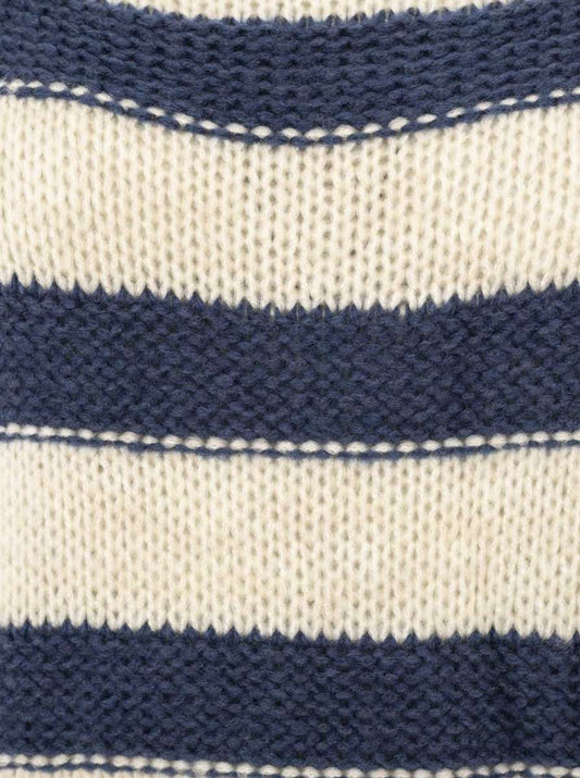 💕 Zwillingsherz Strickpullover "Streifen" Navy