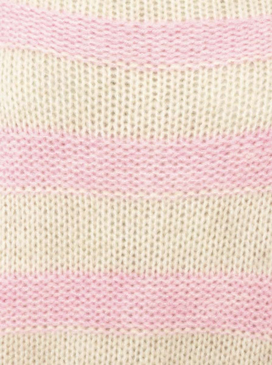 💕 Zwillingsherz Strickpullover "Streifen" Rosa