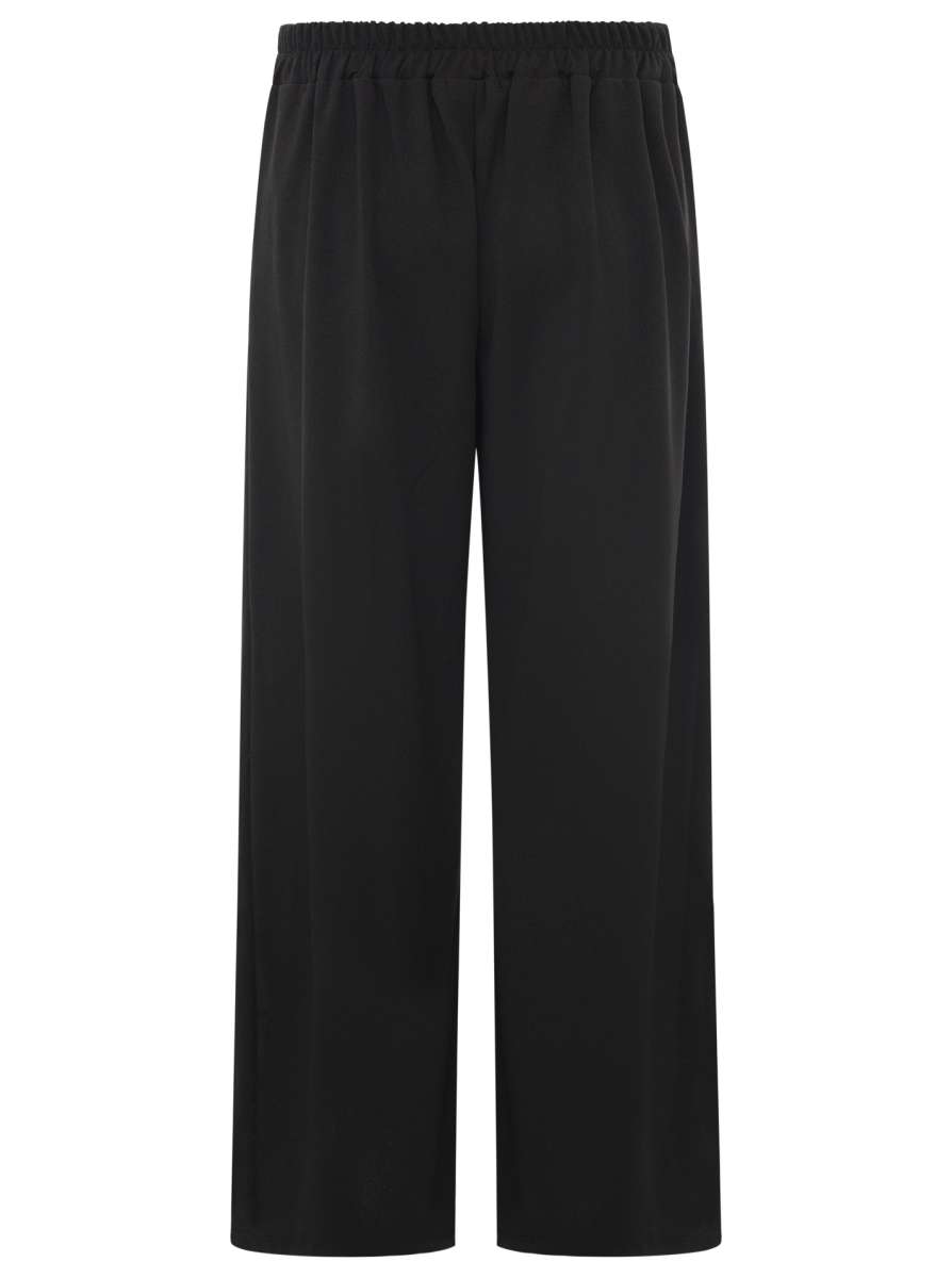 💕 Zwillingsherz Oversize Stoffhose "Bundfalte" Schwarz