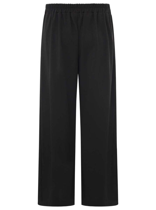 💕 Zwillingsherz Oversize Stoffhose "Bundfalte" Schwarz