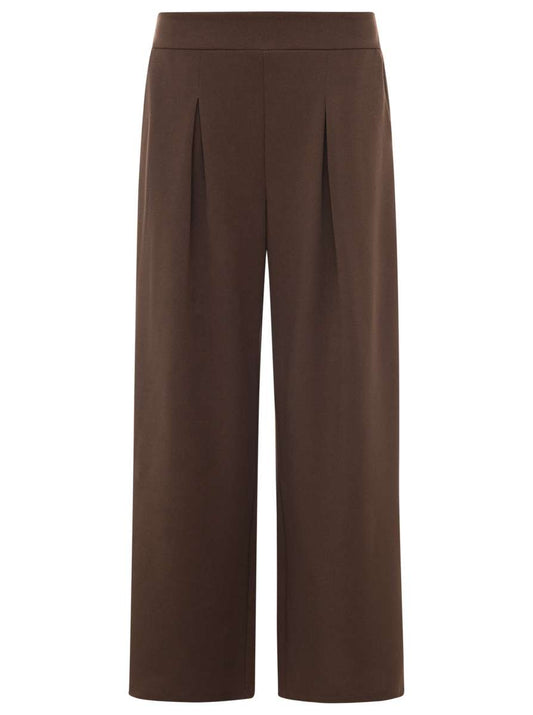 💕 Zwillingsherz Oversize Stoffhose "Bundfalte" Braun