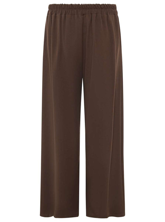 💕 Zwillingsherz Oversize Stoffhose "Bundfalte" Braun