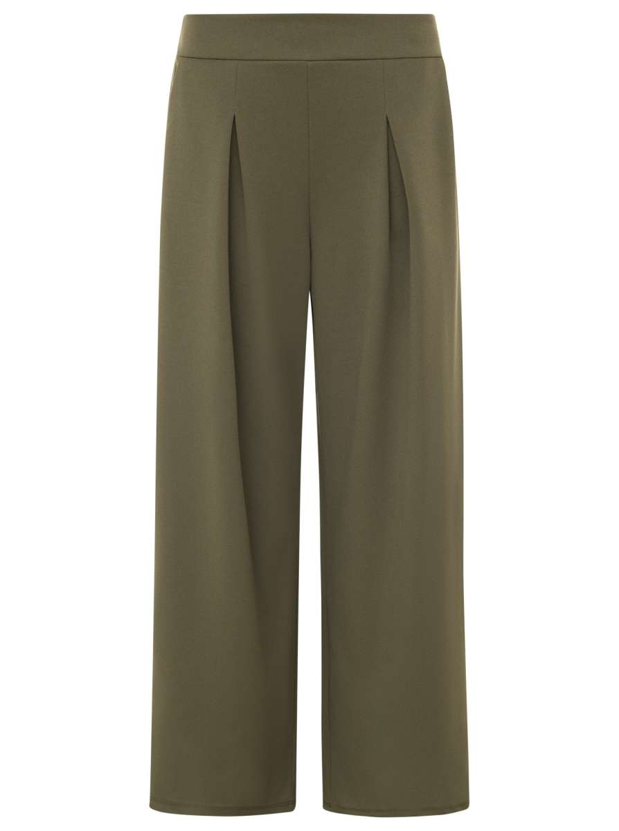 💕 Zwillingsherz Oversize Stoffhose "Bundfalte" Khaki