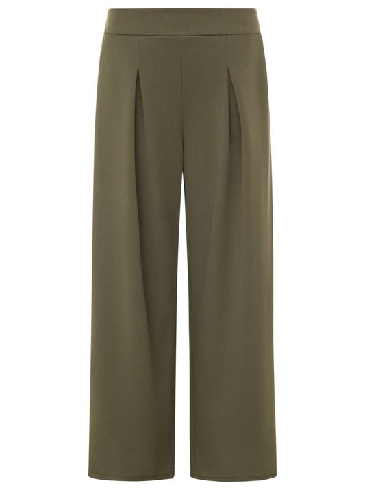 💕 Zwillingsherz Oversize Stoffhose "Bundfalte" Khaki