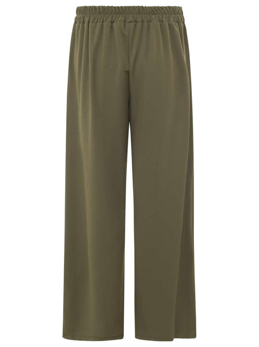 💕 Zwillingsherz Oversize Stoffhose "Bundfalte" Khaki
