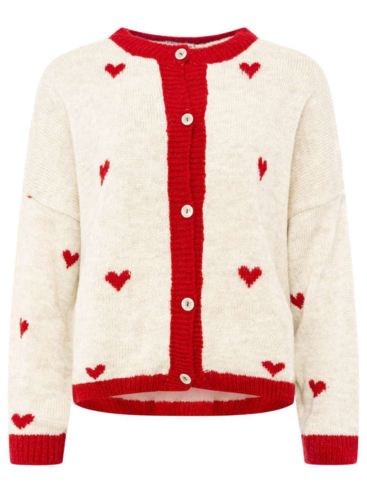 💕 Zwillingsherz Cardigan "Herzen" Strickjacke Rot