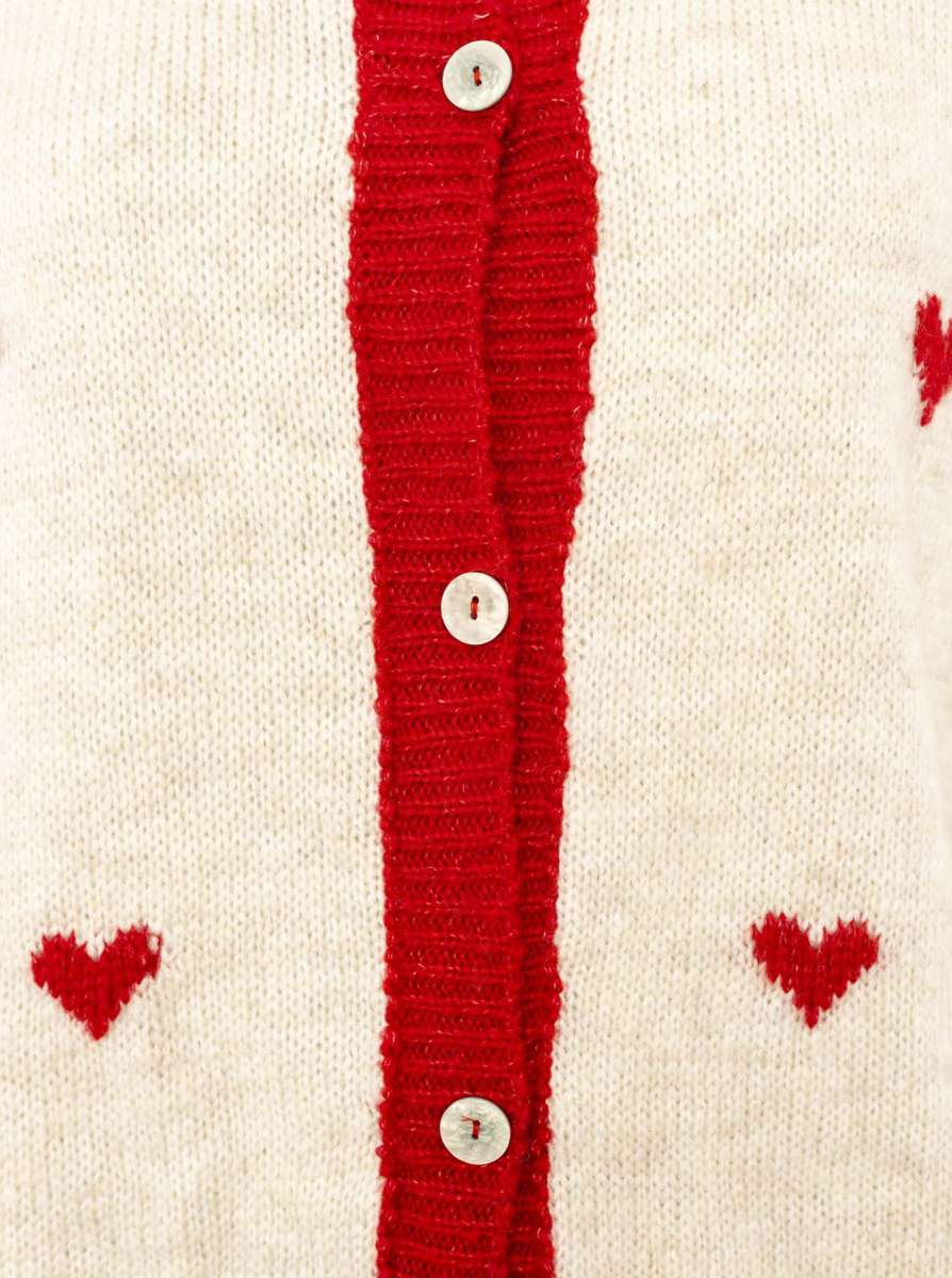 💕 Zwillingsherz Cardigan "Herzen" Strickjacke Rot