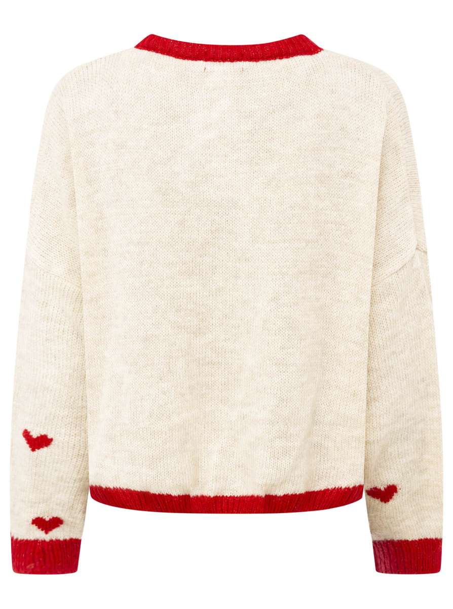 💕 Zwillingsherz Cardigan "Herzen" Strickjacke Rot