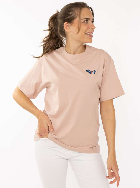 💕 Zwillingsherz Shirt 100 % Cotton "Dackel" Baumwolle Rosa