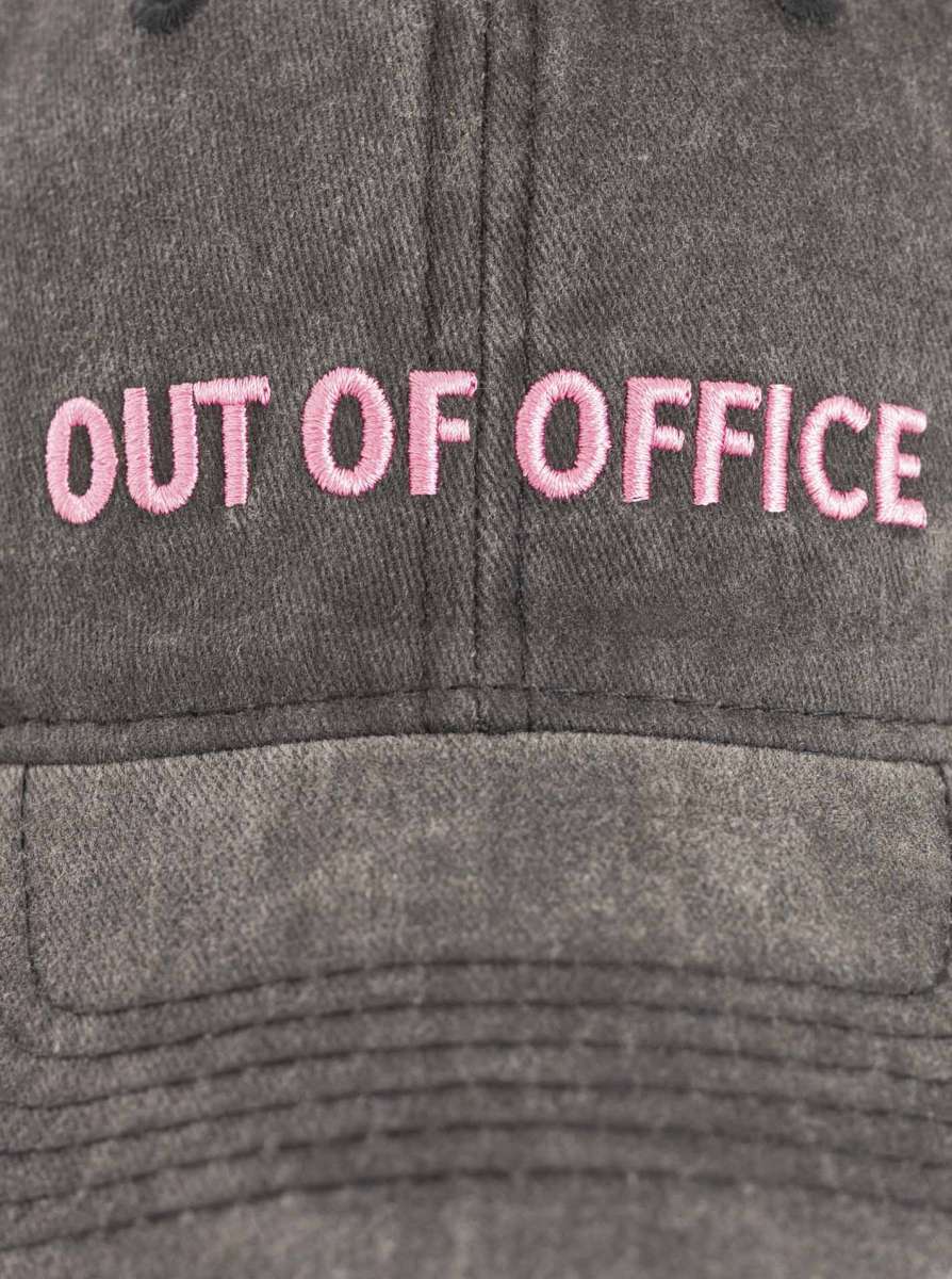 💕 Zwillingsherz Cap "Out of Office" Grau Pink