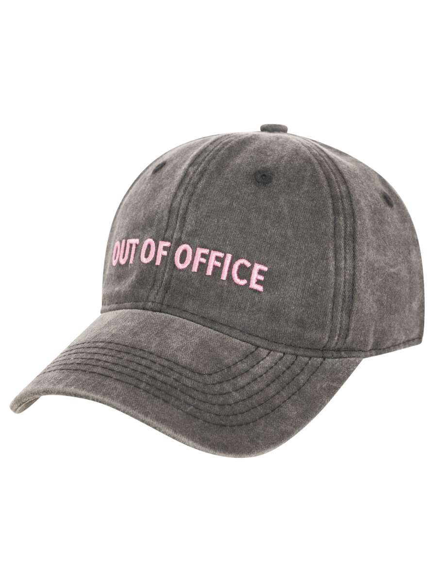 💕 Zwillingsherz Cap "Out of Office" Grau Pink