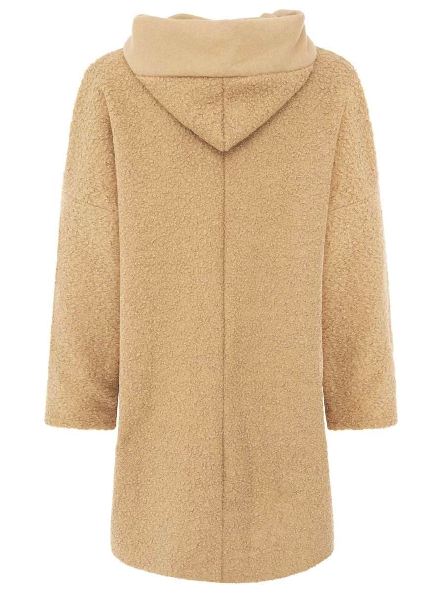 💕 Zwillingsherz Oversize Teddy Mantel "Neon" Mittelbeige