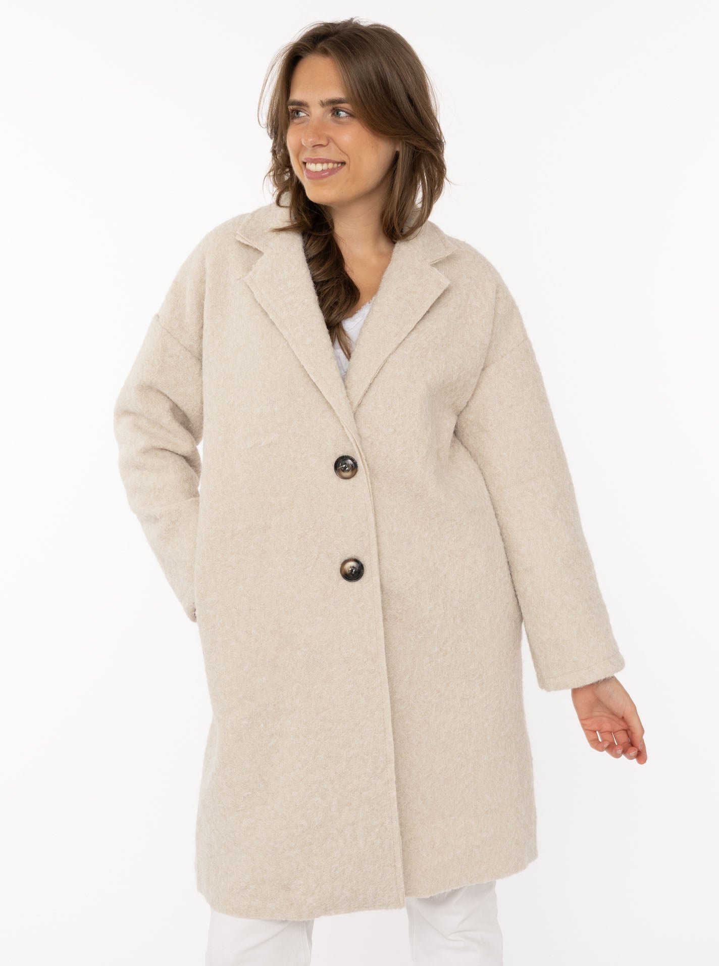 💕 Zwillingsherz Mantel "Flauschig" Beige