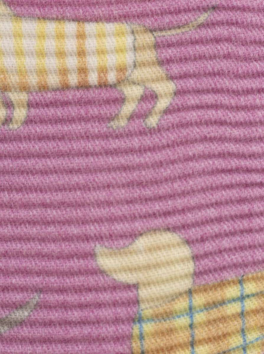 💕 Zwillingsherz Schal "Winter-Dackel" Pink