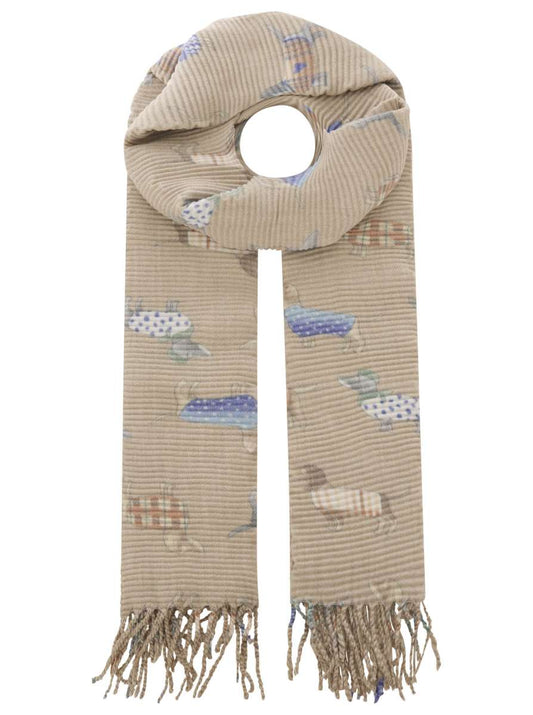 💕 Zwillingsherz Schal "Winter-Dackel" Beige