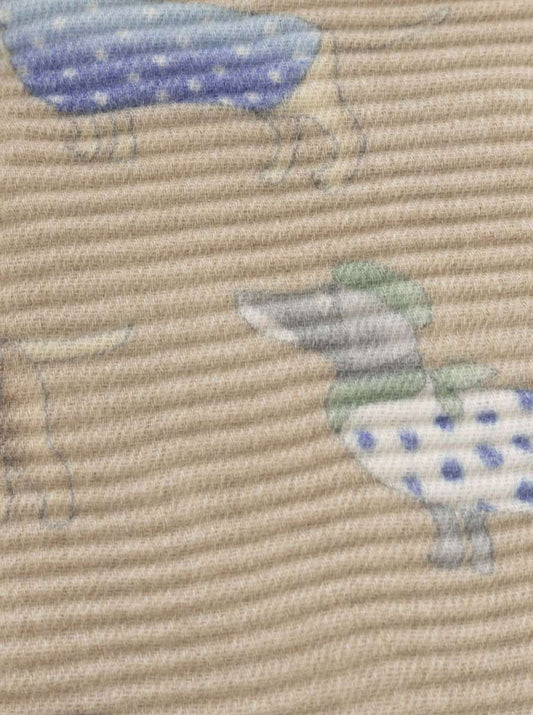 💕 Zwillingsherz Schal "Winter-Dackel" Beige