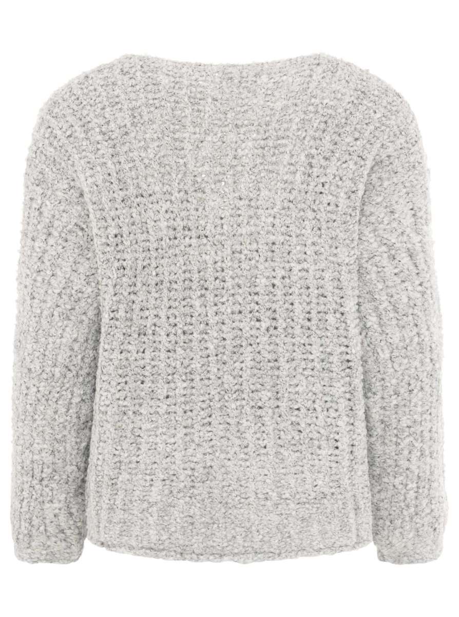 💕 Zwillingsherz Strickpullover "Soft Knit" Grau