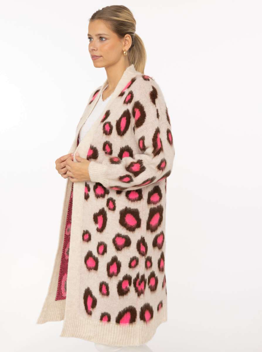 💕Zwillingsherz Kuschel Cardigan "Soft Leo" Strickjacke Neonpink