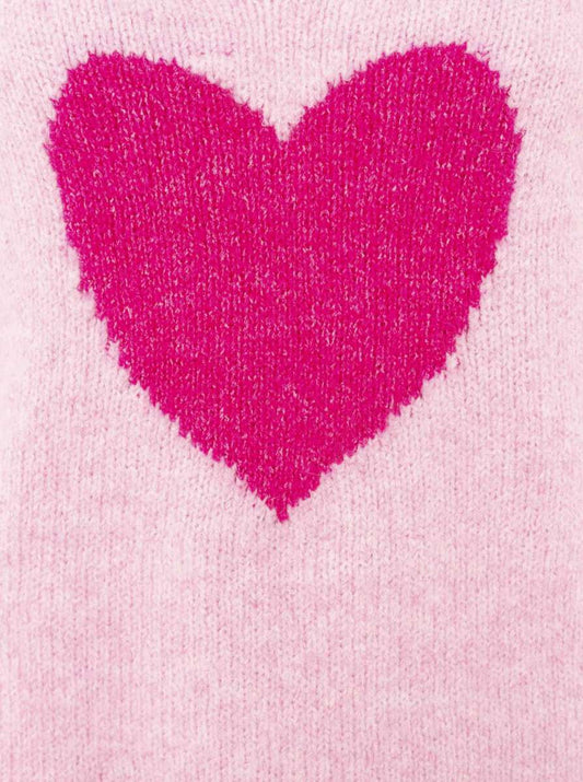 💕 Zwillingsherz Kuschel Pullover "Wollmix Herz" Pullover Pink