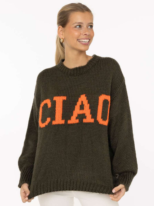 💕 Zwillingsherz Pullover Mohair Mix "Ciao" Olive