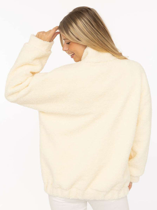 💕 Zwillingsherz Fleece Teddy Jacke "Small Leo" Hellbeige