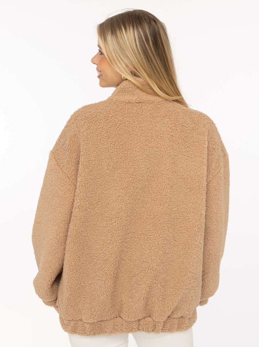 💕 Zwillingsherz Fleece Teddy Jacke "Small Leo" Cognac