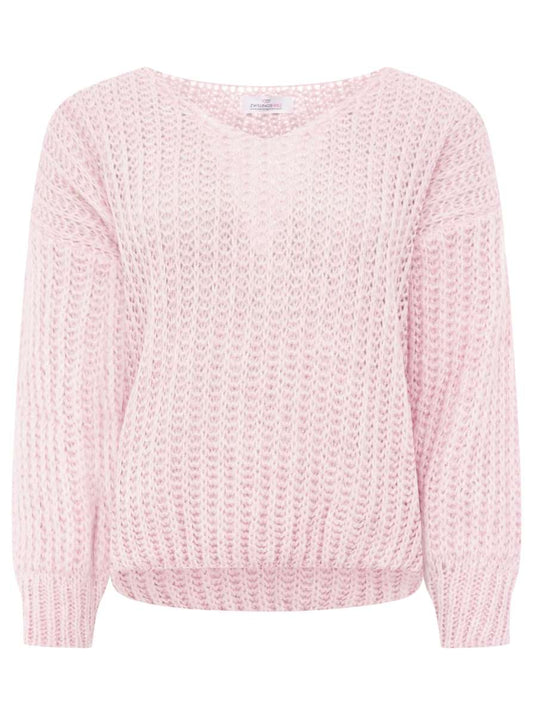 💕 Zwillingsherz Pullover "Große Maschen" Rosa