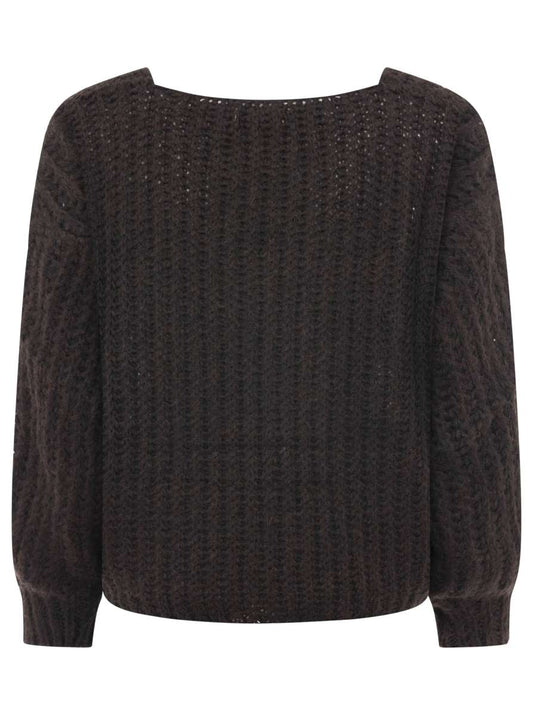 💕 Zwillingsherz Pullover "Große Maschen" Braun