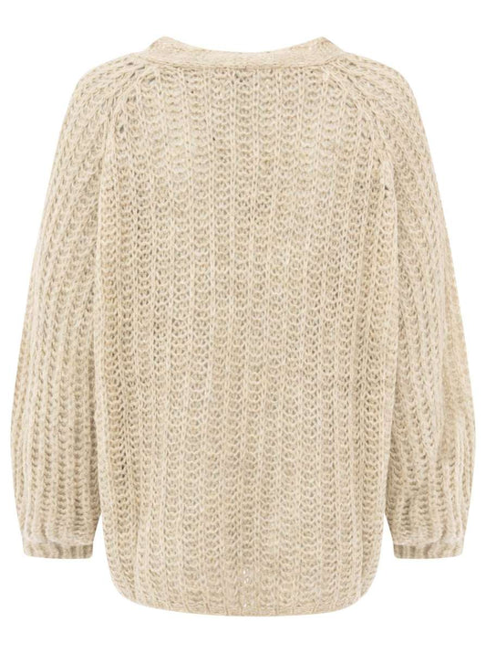 💕 Zwillingsherz Cardigan "Grobe Maschen" Strickjacke Beige