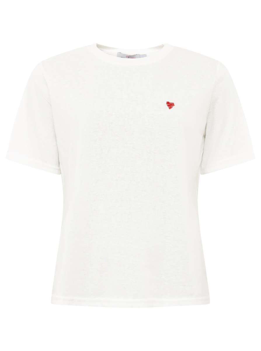 💕 Zwillingsherz Shirt "Herz" Baumwolle Weiß