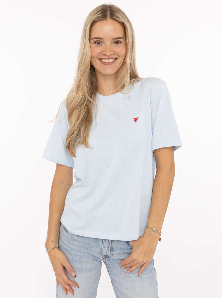 💕 Zwillingsherz Shirt "Herz" Baumwolle Hellblau