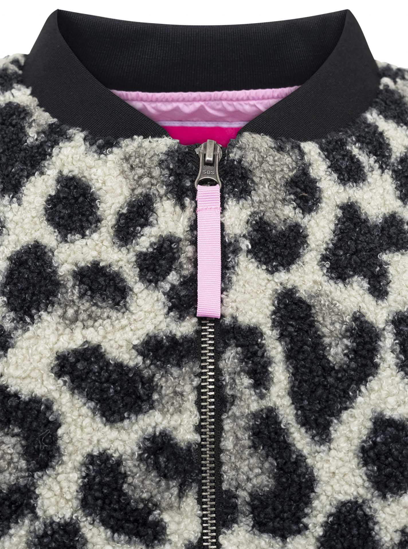 💕 Zwillingsherz Bomberjacke Teddy "Classic Leo" Grau