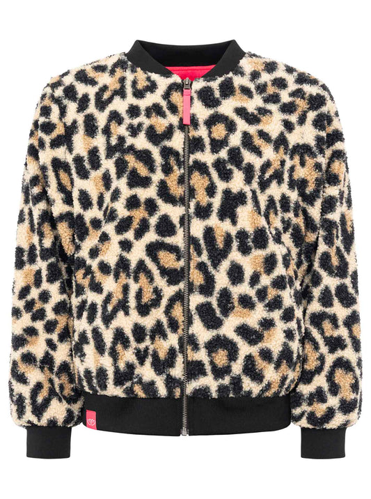 💕 Zwillingsherz Bomberjacke Teddy "Classic Leo" Beige