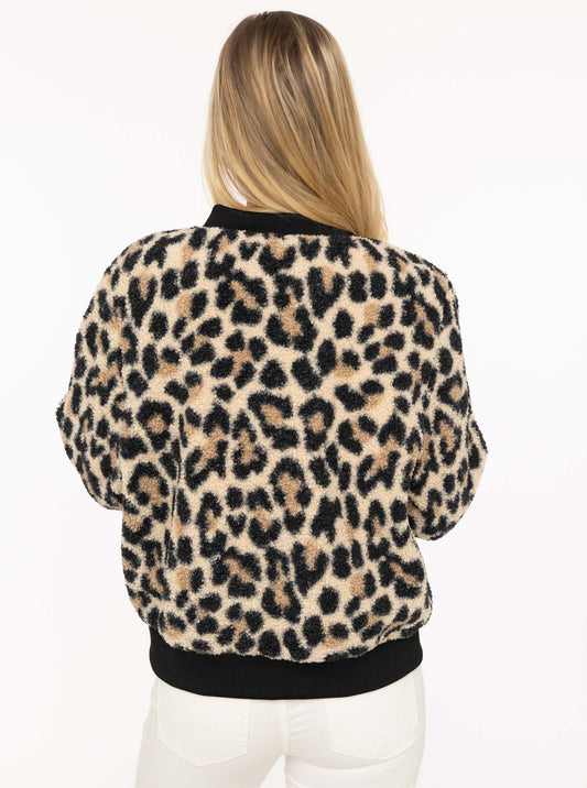 💕 Zwillingsherz Bomberjacke Teddy "Classic Leo" Beige