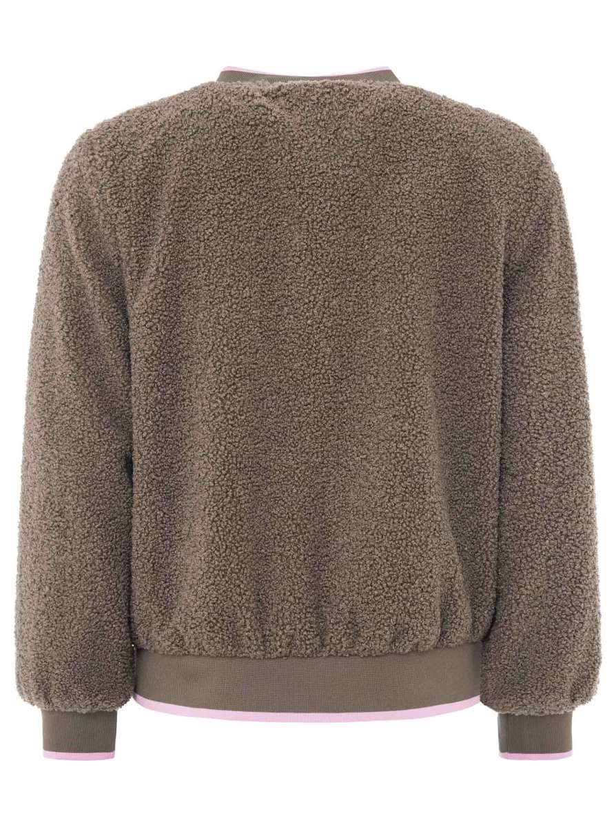 💕 Zwillingsherz Bomberjacke Teddy "Smile Love" Braun