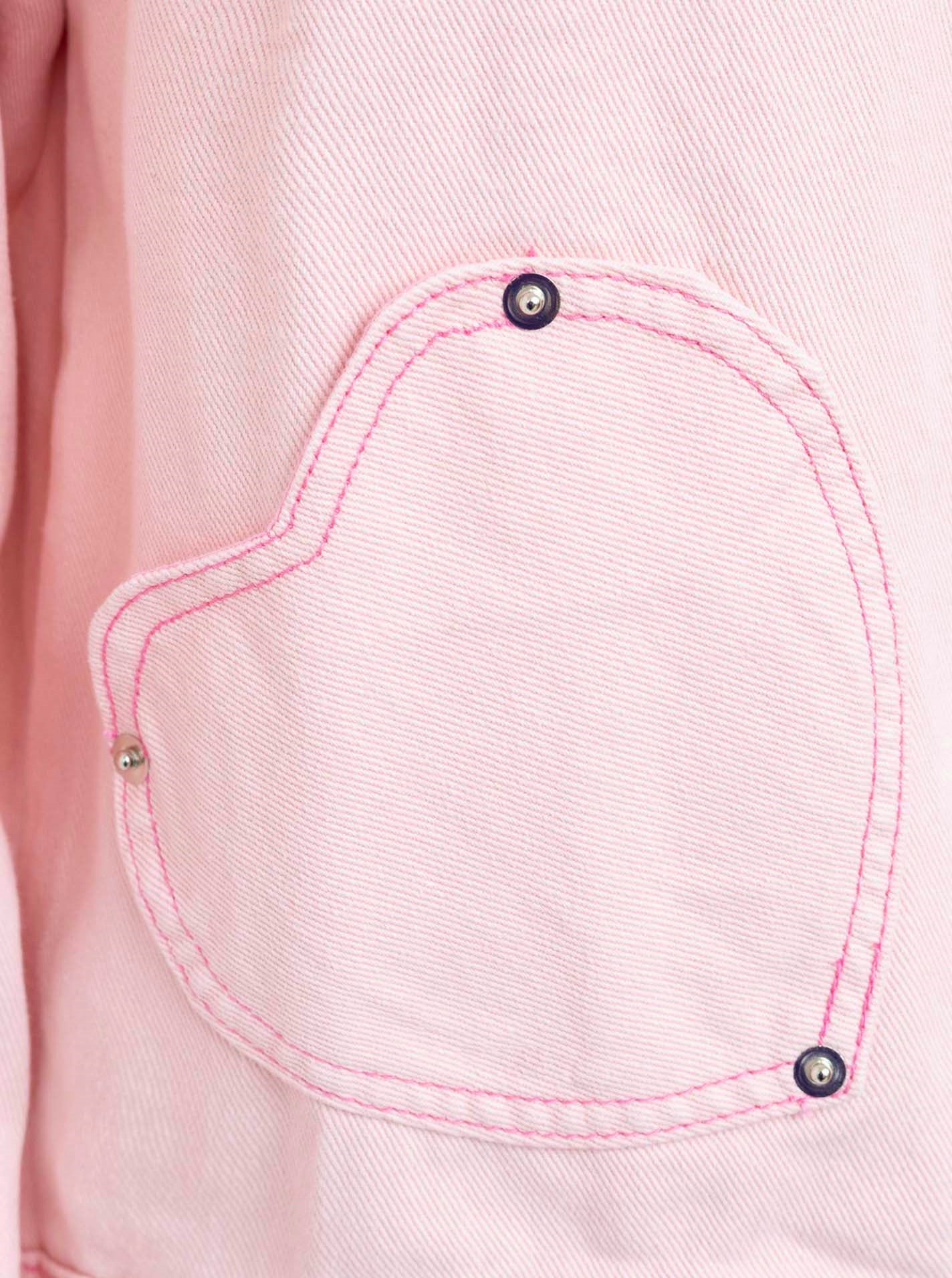 💕 Zwillingsherz Jeansjacke "Herz" Rosa