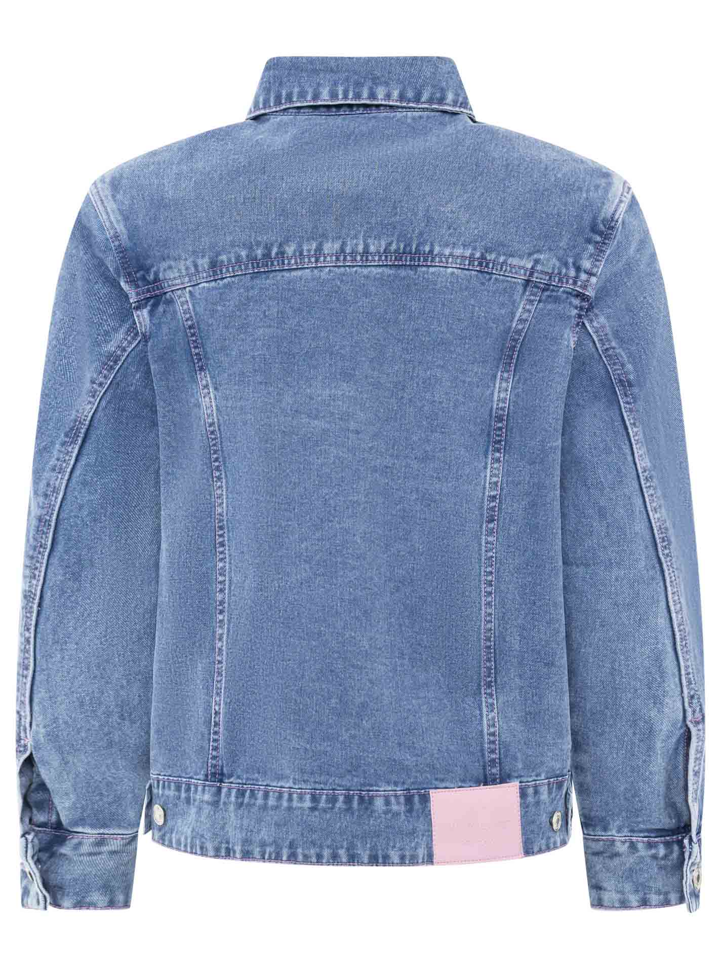 💕 Zwillingsherz Jeansjacke "Herz" Mittelblau